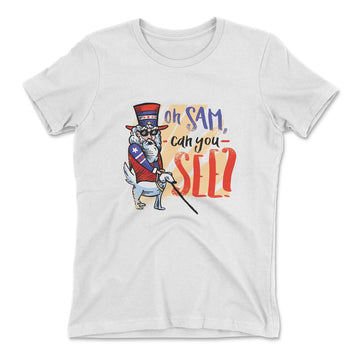 Oh Sam Can You See Womens T-Shirt in White color